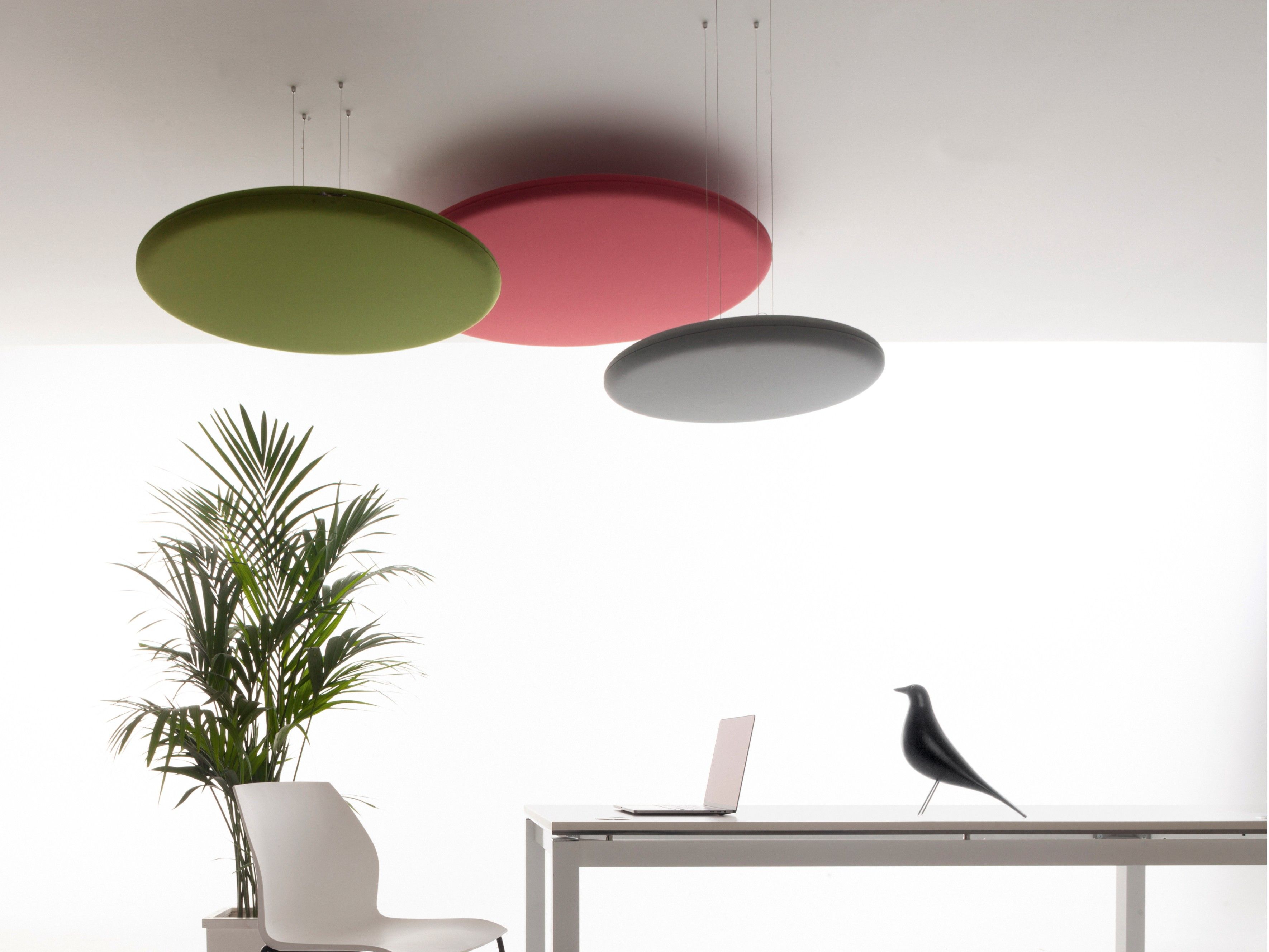 TRAMETES Fabric hanging acoustic panel By SKEMA design Franco Driusso