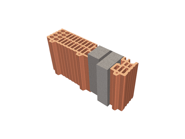 TRIS®  TAMPONAMENTO MEZZA 44X12X24 by T2D - Pezzo speciale mezzo blocco preassemblato