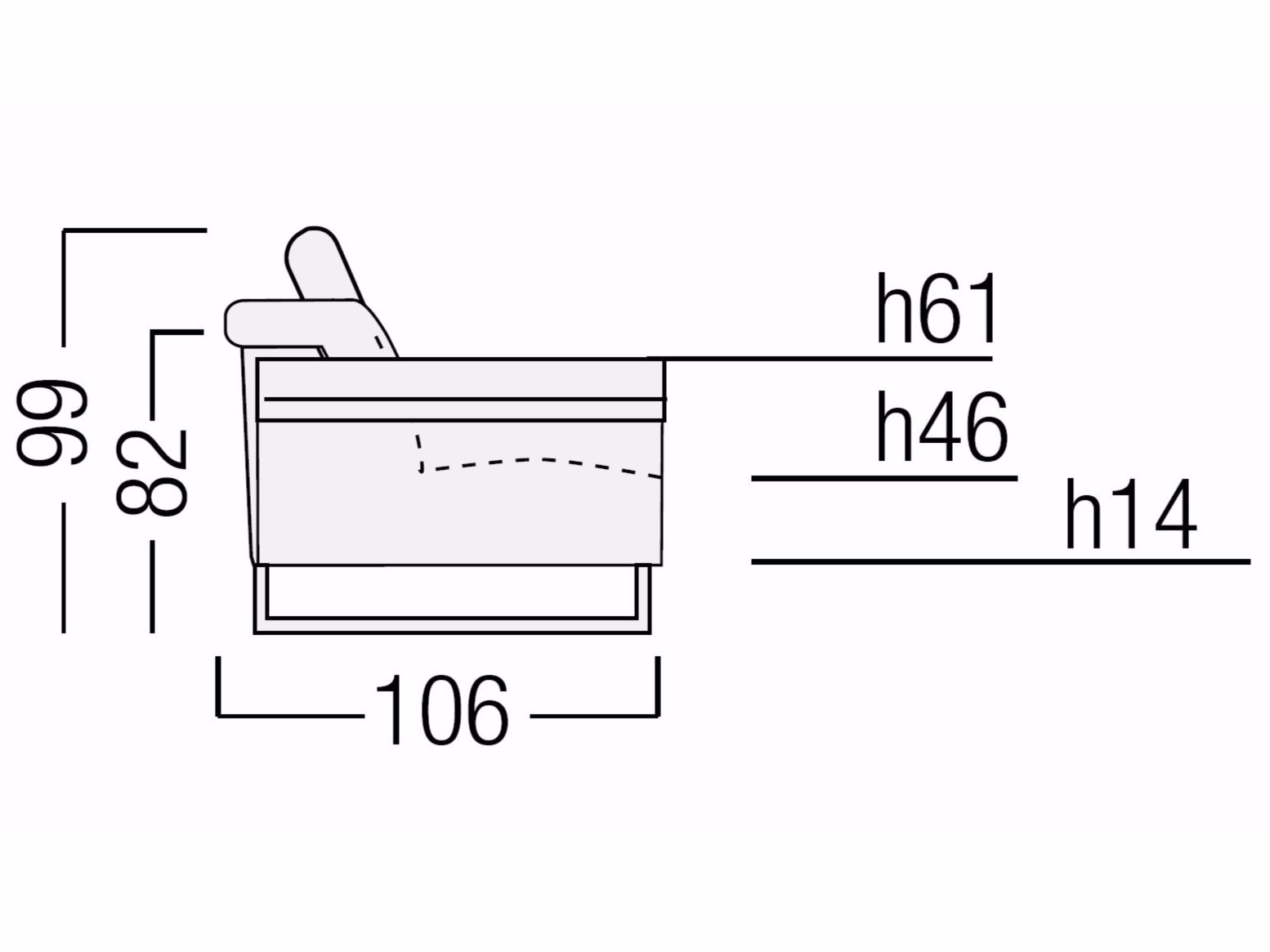 Leather day bed VANILLE Day bed Vanille Collection By Egoitaliano