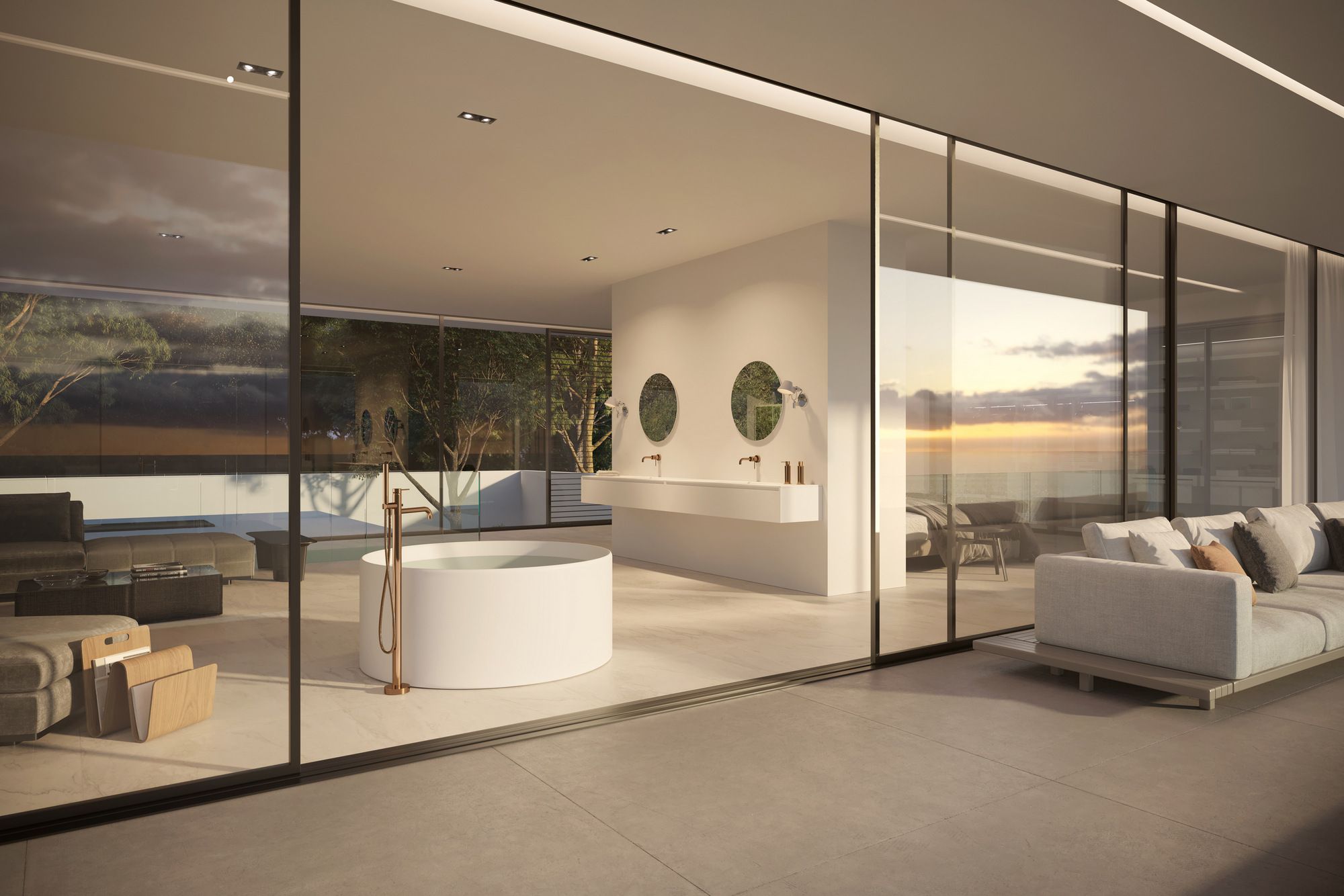 VELIS by Nobili - Miscelatore per vasca da terra monocomando con doccetta - 5