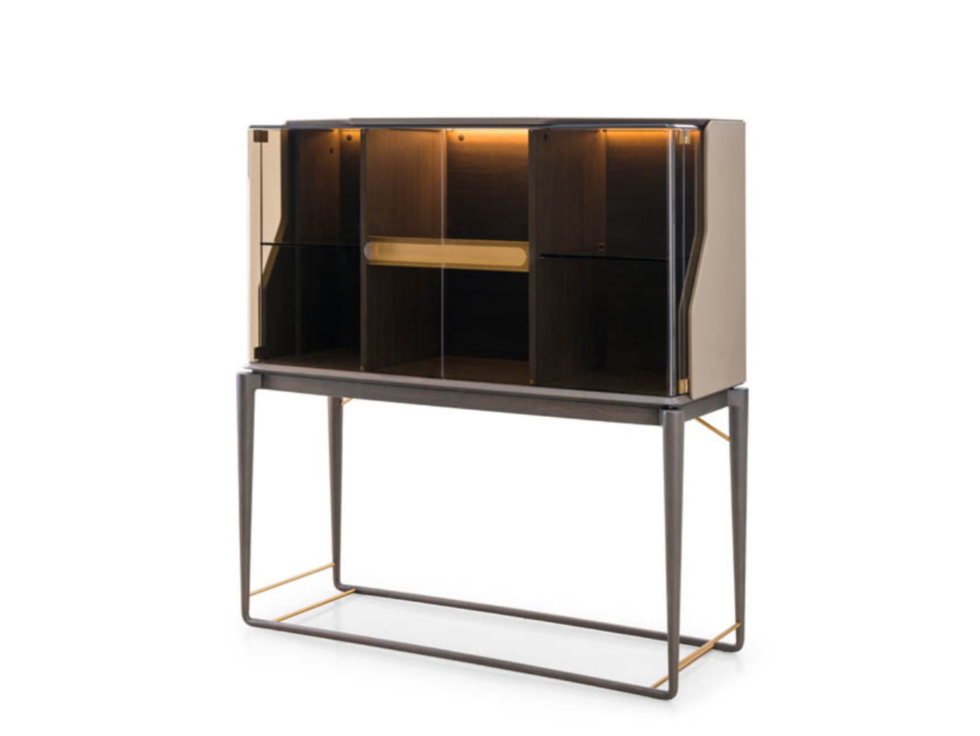 VINE Display cabinet with integrated lighting By Turri | design Jiang Feng