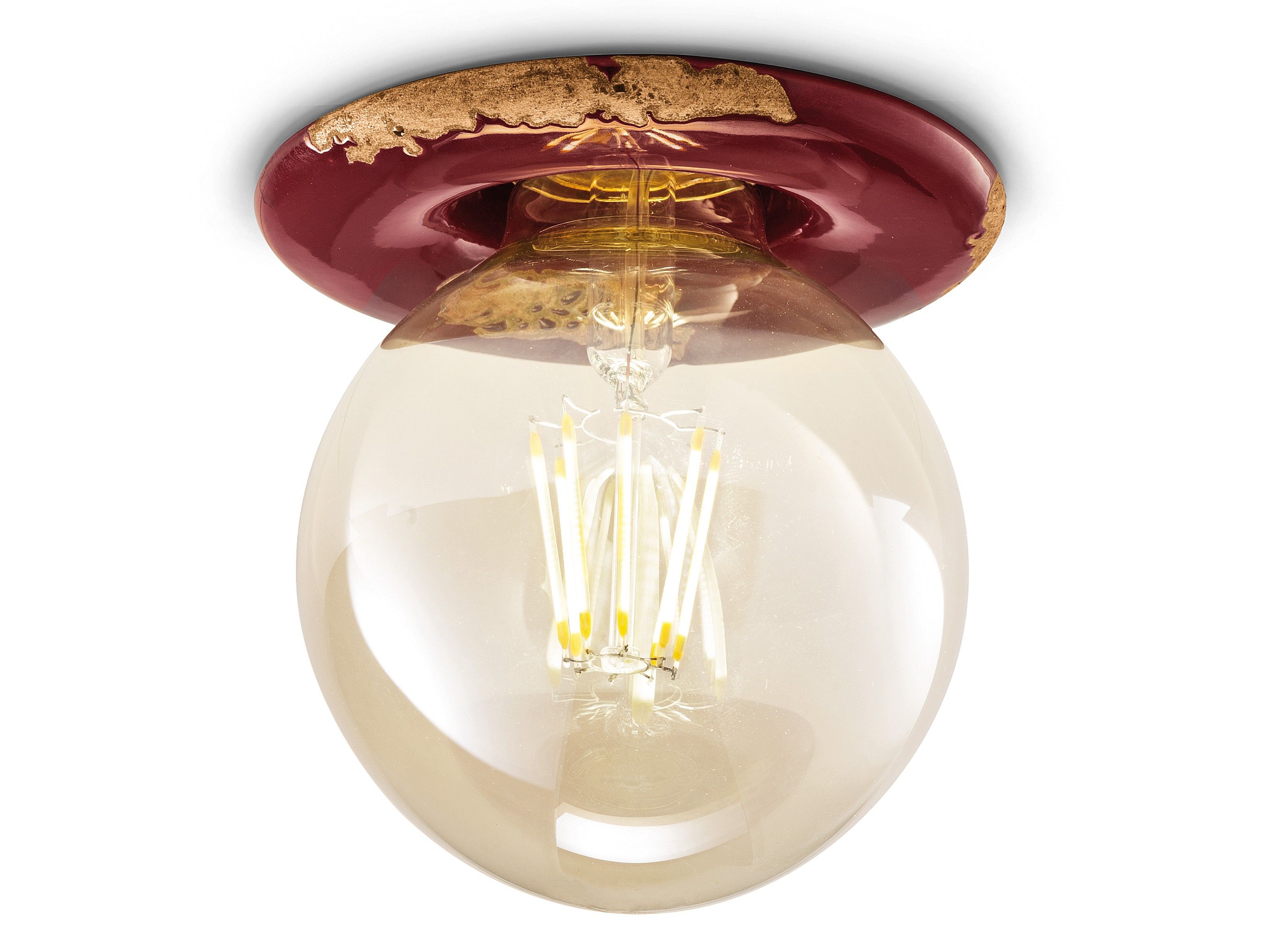 VINTAGE Recessed round ceramic spotlight By FERROLUCE