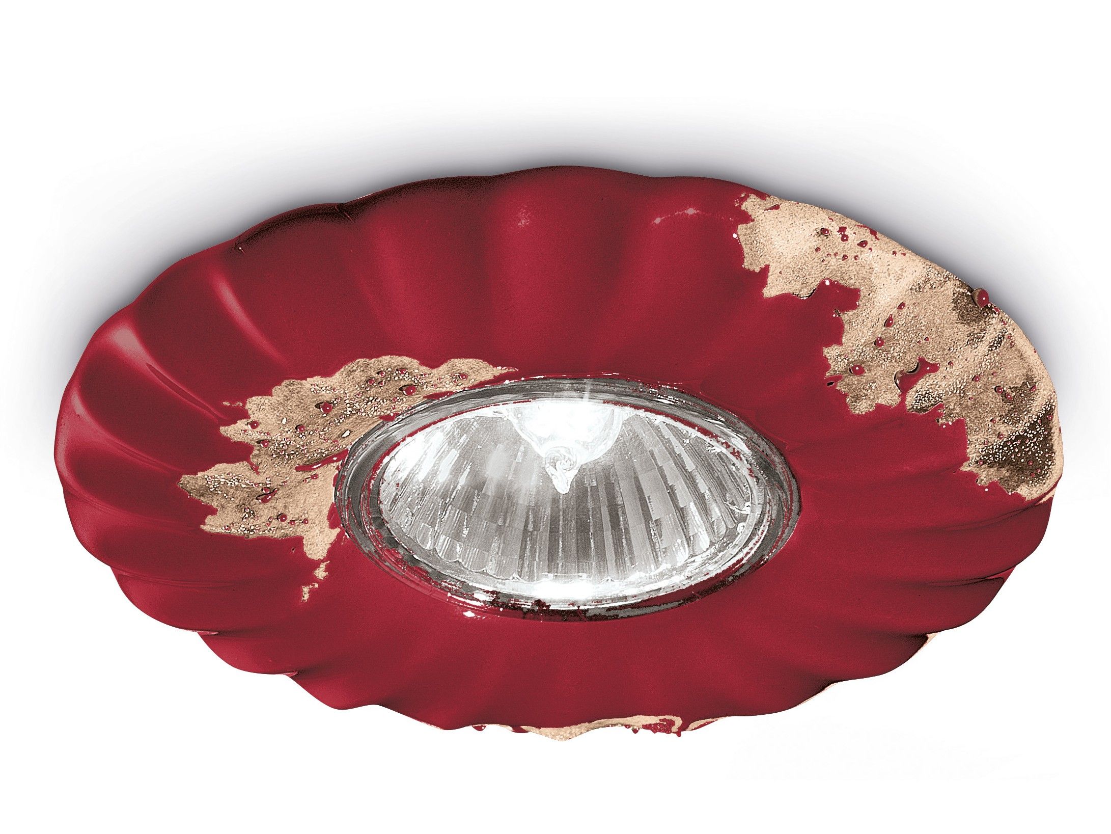 VINTAGE Recessed round ceramic spotlight By FERROLUCE