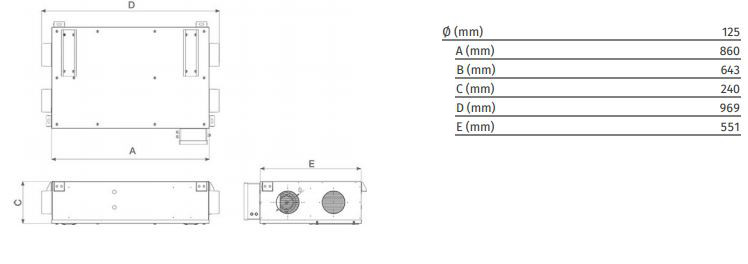 EUROPLAST 100mm VMC Doppio Flusso Recupero Calore - VMC Recuperatore