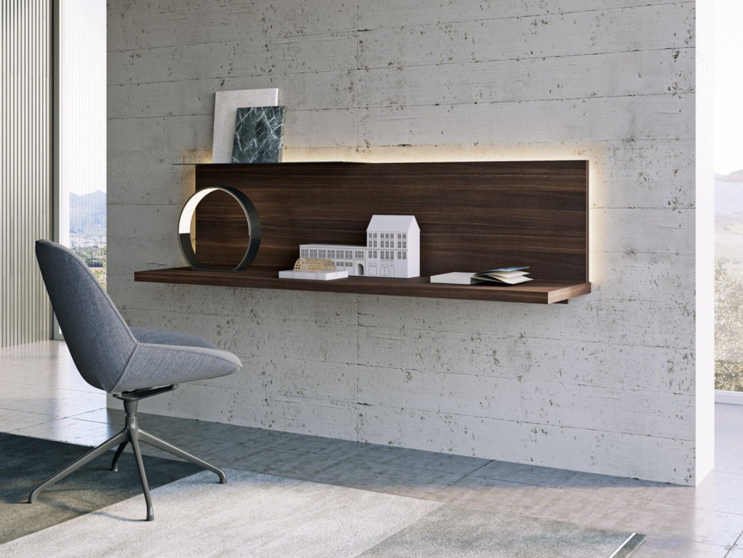 MODULA Wall mounted secretary desk By Dall'Agnese