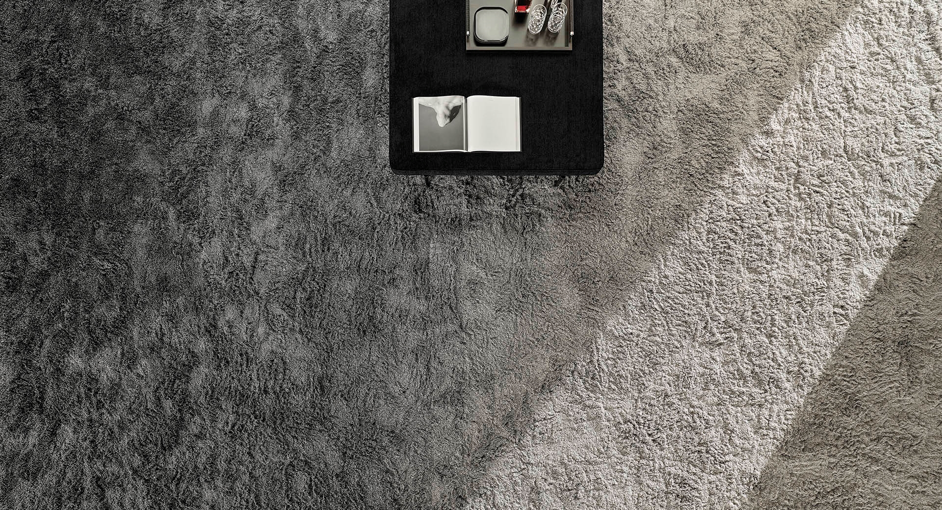 WISP RAINBOW Lyocell and wool rug By Minotti
