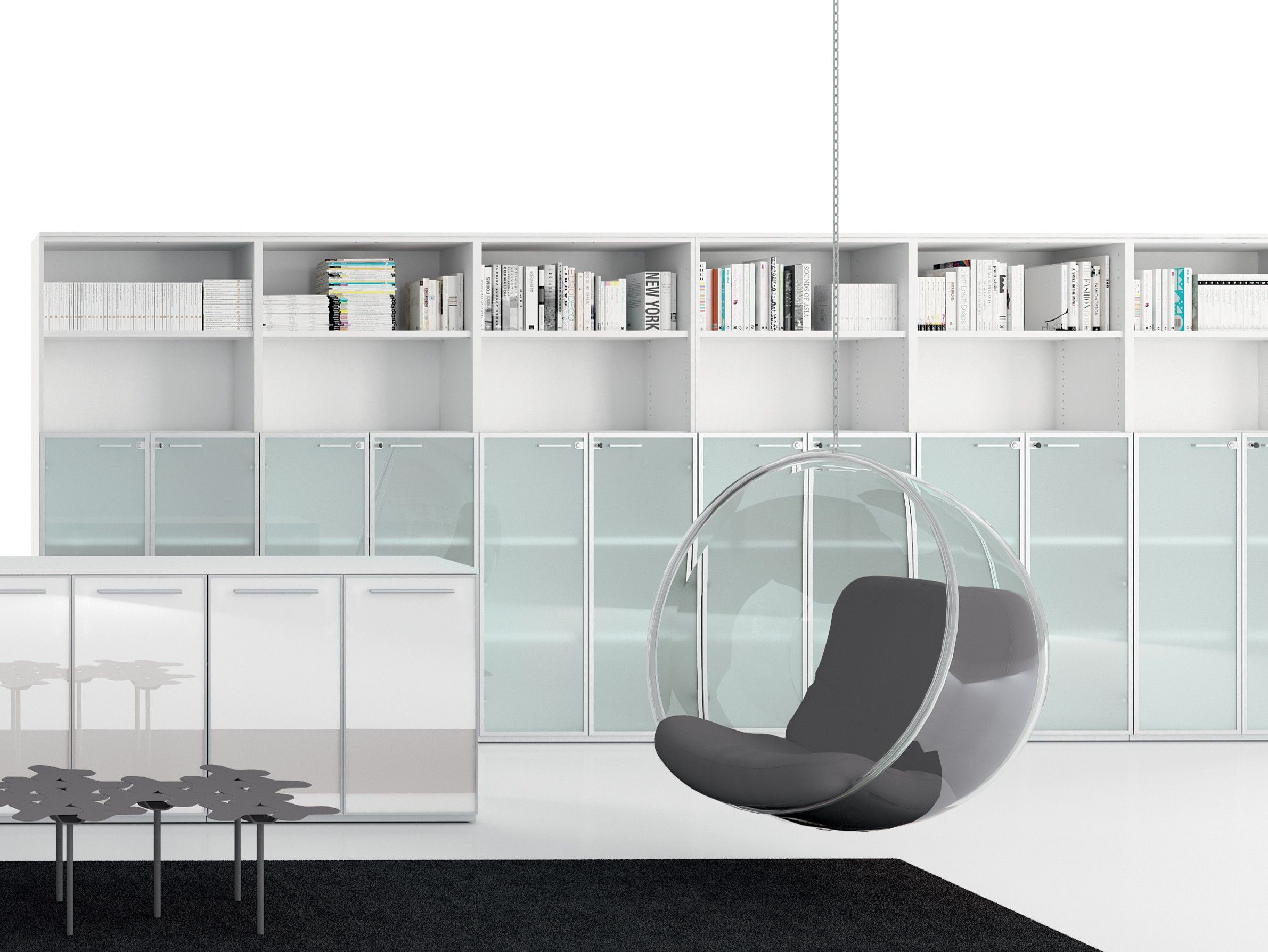 UNIVERSAL STORAGES Wood and glass office shelving By DVO design