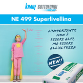 Knauf: massetto fluido premiscelato per applicazioni a bassissimo spessore