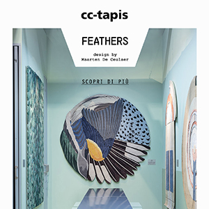 Tappeti cc-tapis fatti a mano ispirati al mondo volatile Feathers Round