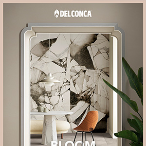 Ceramica del Conca Bloom: acquerello in un mix di marmi