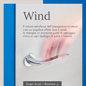 Maniglia per porte e finestre dal gusto contemporaneo: Wind by Linea Cali'