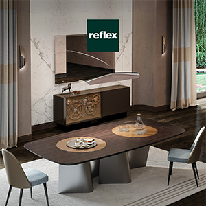 Reflex per un living contemporaneo ed essenziale