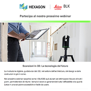 Laser scanner 3D Leica per l'architettura: partecipa al webinar