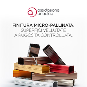 Superfici in alluminio con nuova finitura Micro-pallinata di Ossidazione Anodica