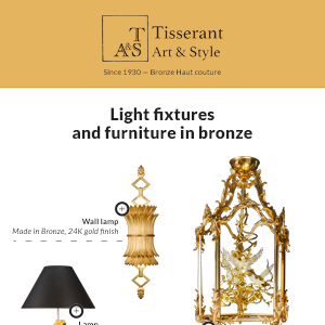 Tisserant: arredi e illuminazione in bronzo e ferro battuto dallo stile classico 