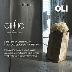 OLIFILO, sistema di drenaggio doccia a filo pavimento by OLI