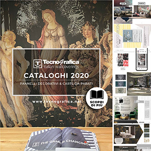 Carte da parati e pannelli decorativi Tecnografica: nuovi cataloghi 2020