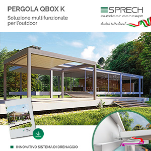 Pergola con copertura impacchettabile QBox K by Sprech