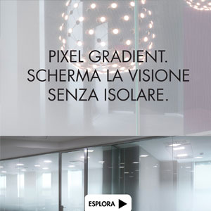 Vetro per pareti ufficio a schermatura progressiva: Madras Pixel Gradient