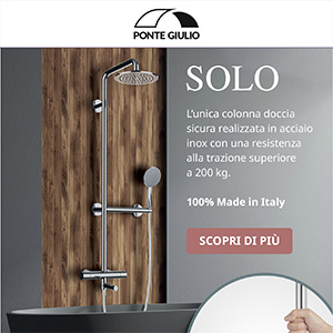 La colonna doccia sicura e resistente SOLO by Ponte Giulio