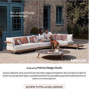 Manutti Flex: outdoor sofa in legno e alluminio