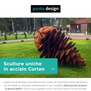 Sculture in Corten per l'arredo giardino by Punto design