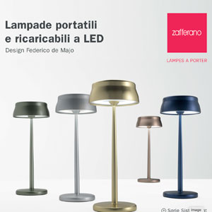 Porta la luce ovunque: lampade portatili ricaricabili LED Zafferano