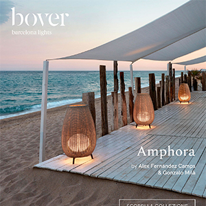 Lampade outdoor Amphora by Bover: il fascino del vimini tessuto a mano