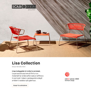 Sedute e tavolini per indoor e outdoor Scab Design: Lisa Collection