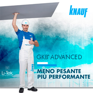 Nuova lastra Knauf GKB Advanced: meno pesante, pi� performante