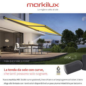 Tenda da sole Markilux MX-3: pura questione di forme