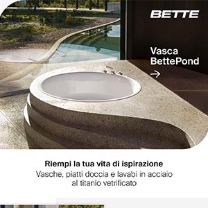 Vasche, piatti doccia e lavabi in acciaio al titanio vetrificato Bette