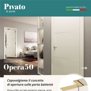 Porte in legno Pivato: Opera50, capovolgiamo il concetto di apertura