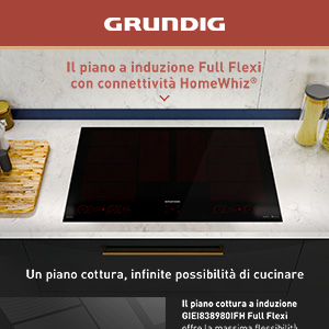 Piano a induzione Full Flexi di Grundig con connettivit� Wi-Fi HomeWhiz