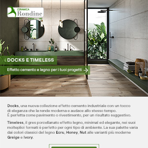 Effetto cemento e legno per le nuove collezioni di Ceramica Rondine
