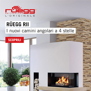 Camini angolari R�egg RII: la nuova frontiera del fuoco a 4 stelle