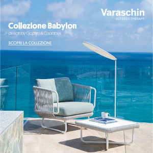 Varaschin collezione outdoor Babylon: intrecci a mano in corda ritorta 