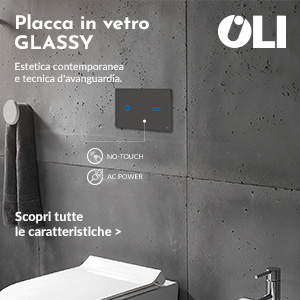 Placca di comando in vetro no-touch Glassy by Oli