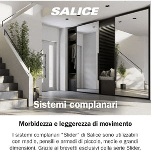 Sistemi complanari Slider di Salice: leggerezza di movimento