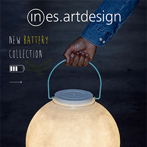 Collezione Battery by In-es.artdesign: lampade cordless dal design originale e colorato
