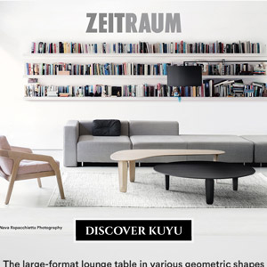 Kuyu by Zeitraum: il lounge table di grande formato in varie forme geometriche