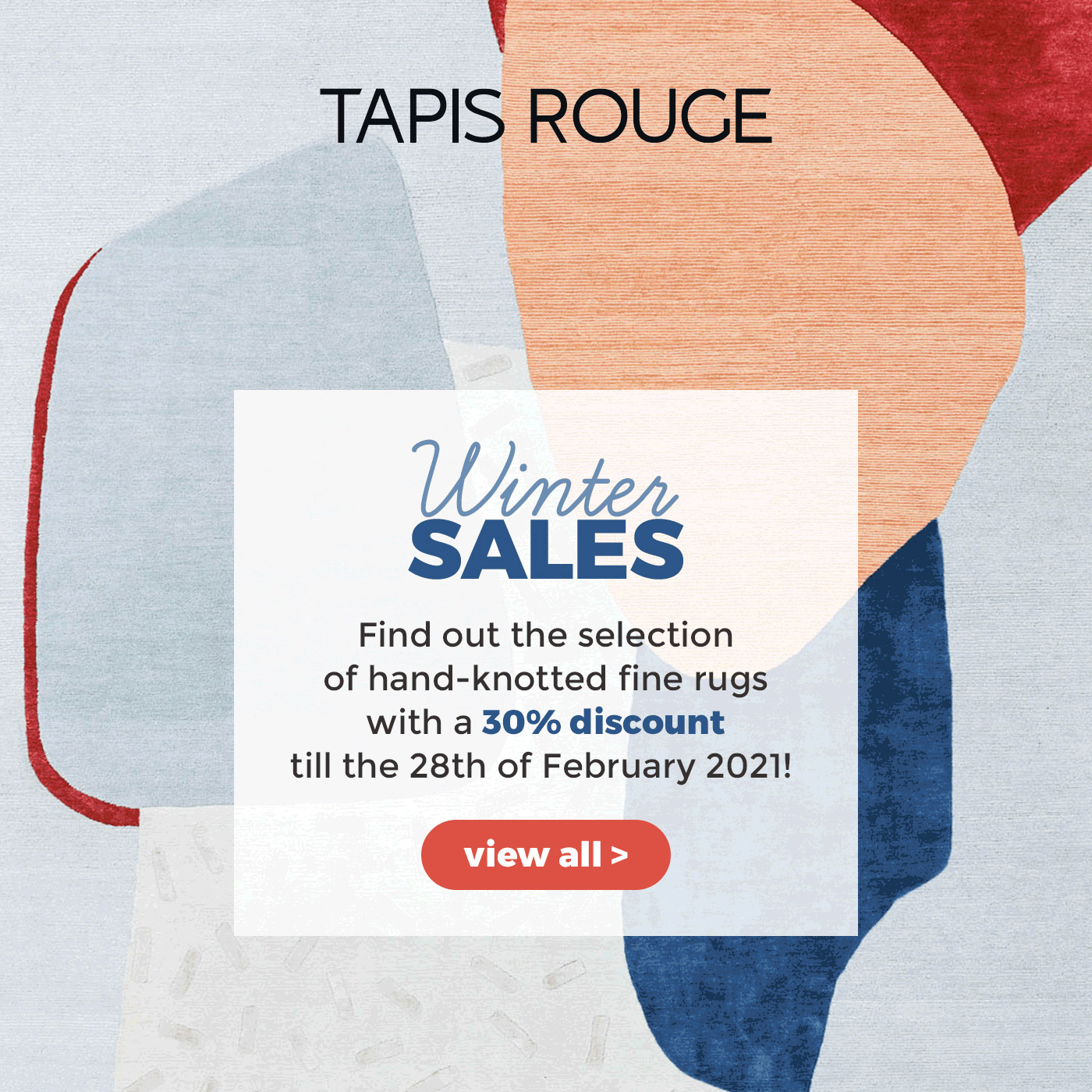 Tappeti annodati a mano contemporanei e classici Tapis Rouge scontati del 30%