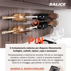 Salice Pin: disponi liberamente bottiglie, coltelli, ripiani, capi e accessori