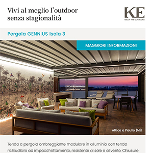 Pergola Gennius Isola 3 by KE: vivi l'outdoor tutto l'anno