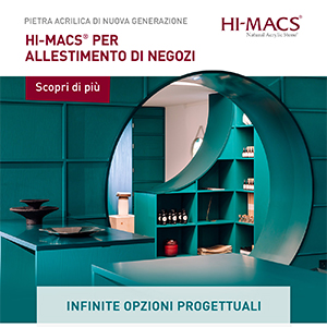 Allestimento di negozi HI-MACS: la pietra acrilica igienica e resistente