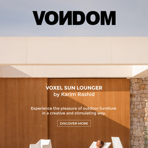 VONDOM, lettino prendisole Voxel by Karim Rashid  