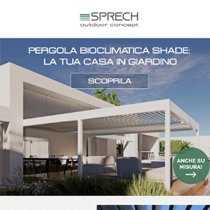 Pergola bioclimatica SHADE by Sprech: la tua casa in giardino