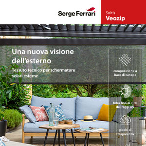 Soltis Veozip: schermature solari per esterni Serge Ferrari