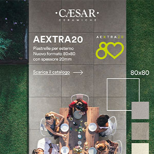 Ceramiche Caesar AEXTRA20 80: nuovo formato in gr�s porcellanato per esterno