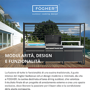 Cucine outdoor Fogher: modularit�, design e funzionalit�. Nuovo configuratore 3D
